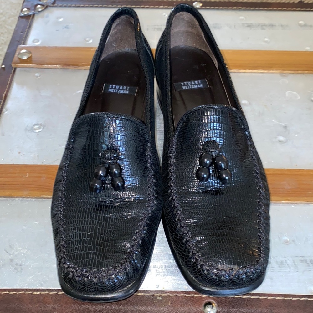 Stuart Weitzman McCool Saville Nappa Loafers - Black sz 8